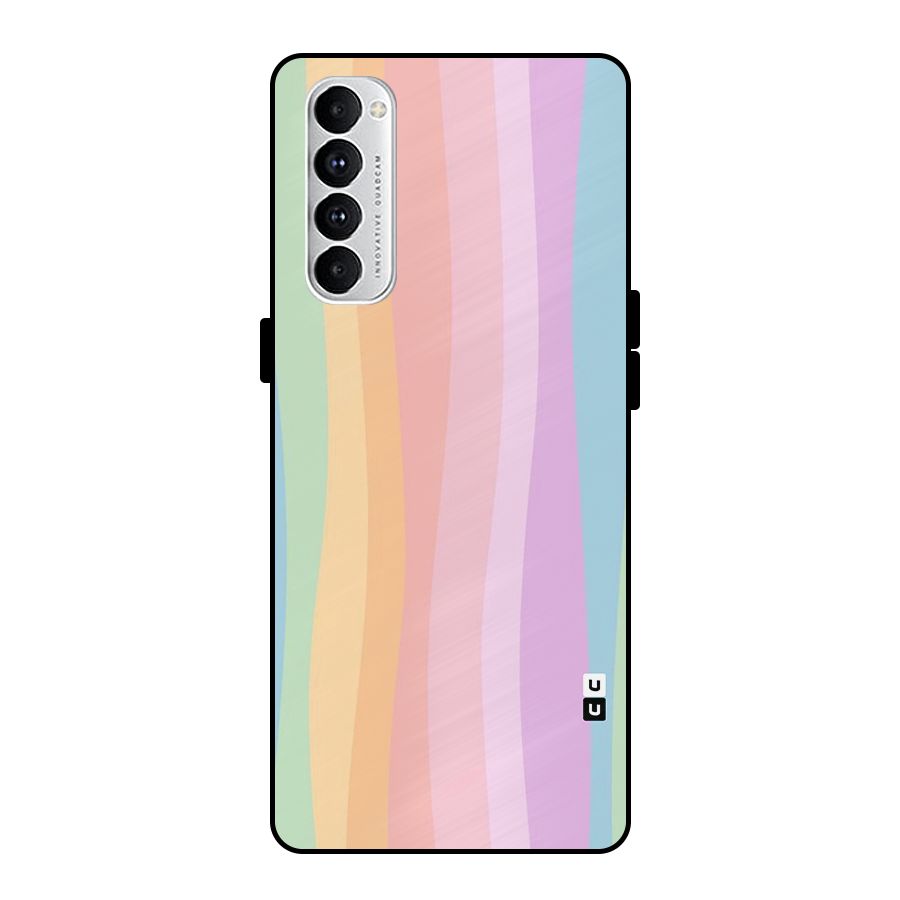 Pastel Curves Metal Back Case for Oppo Reno4 Pro
