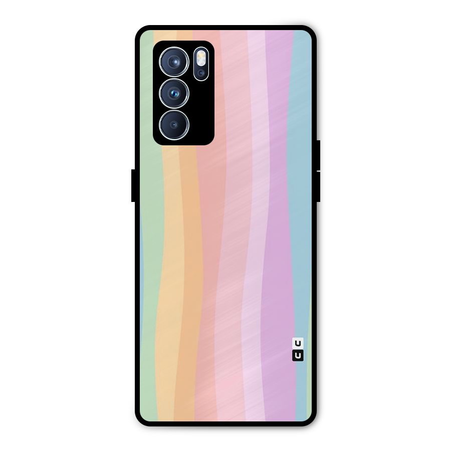 Pastel Curves Metal Back Case for Oppo Reno6 Pro 5G