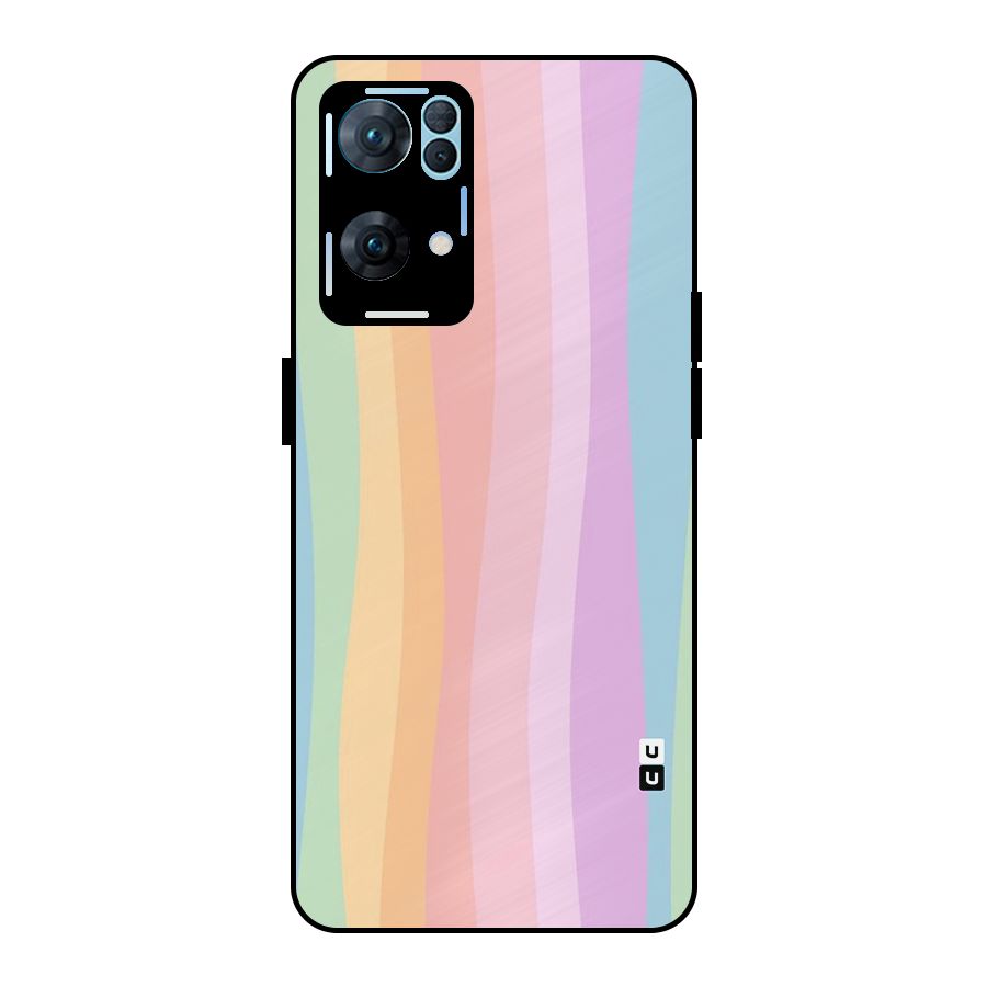Pastel Curves Metal Back Case for Oppo Reno7 Pro 5G