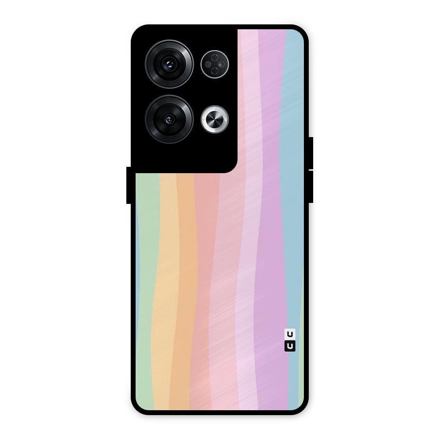 Pastel Curves Metal Back Case for Oppo Reno8 Pro 5G