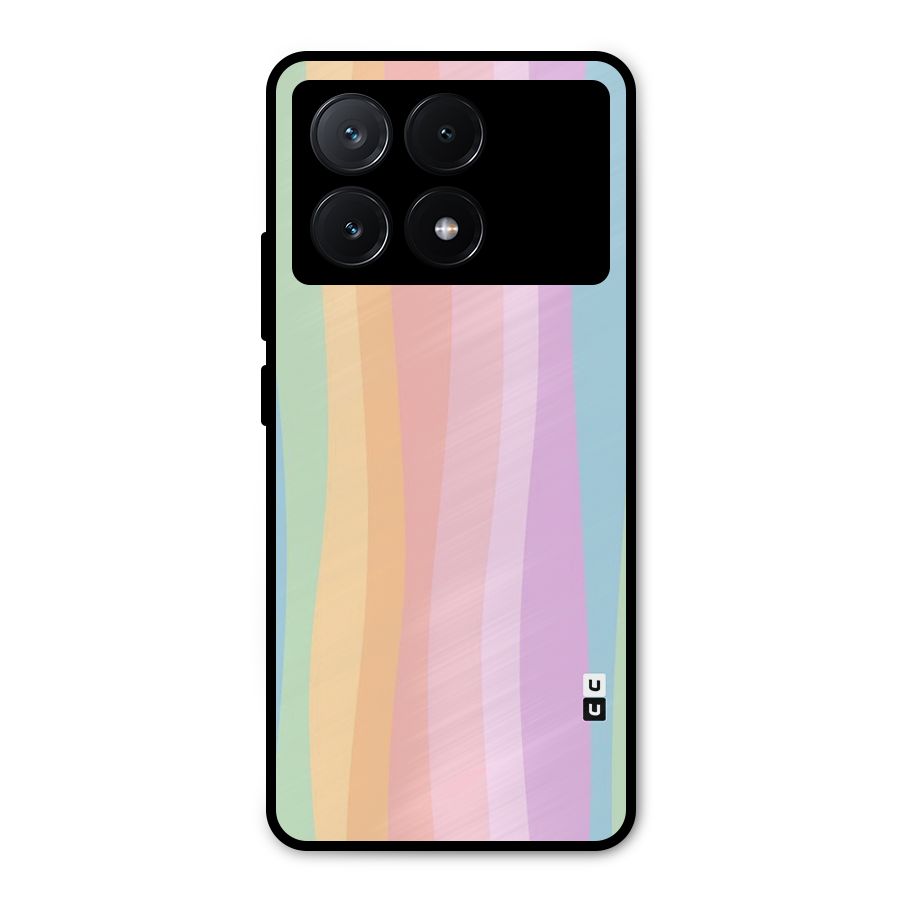 Pastel Curves Metal Back Case for Poco X6 Pro