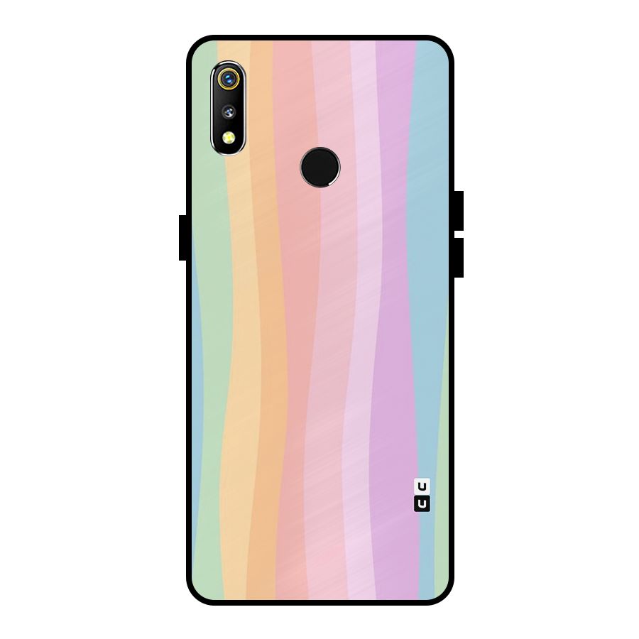 Pastel Curves Metal Back Case for Realme 3