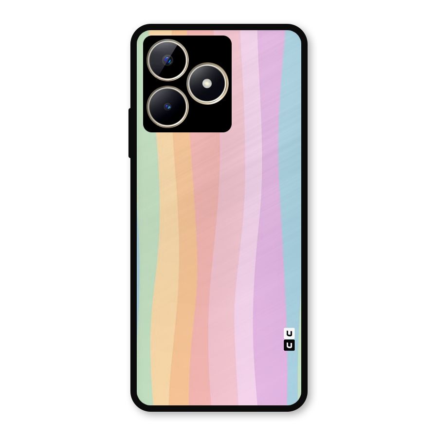 Pastel Curves Metal Back Case for Realme C53