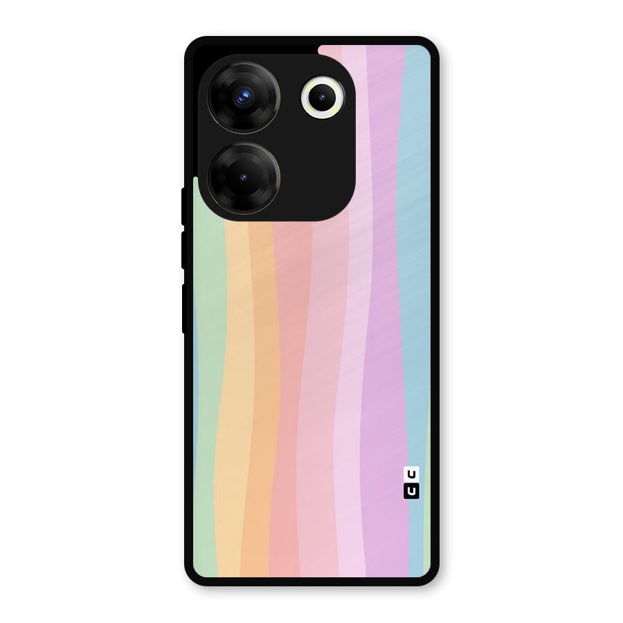 Pastel Curves Metal Back Case for Tecno Camon 20