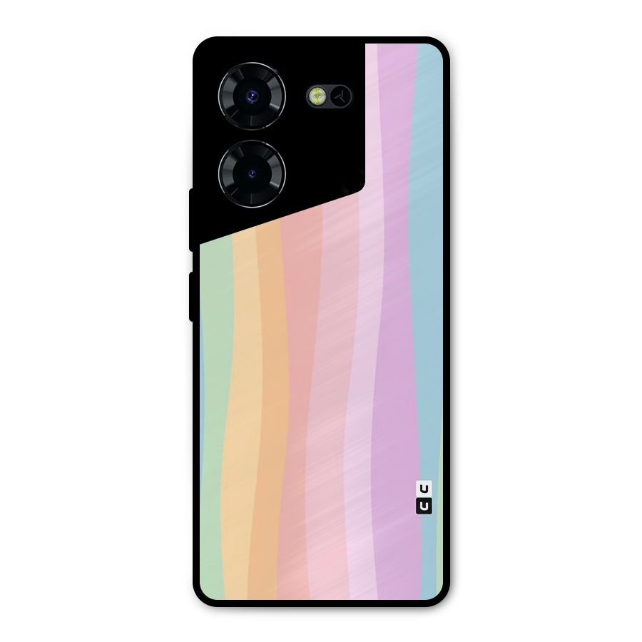 Pastel Curves Metal Back Case for Tecno Pova 5 Pro 5G