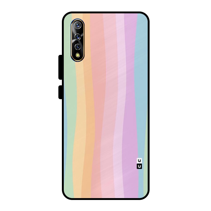 Pastel Curves Metal Back Case for Vivo S1