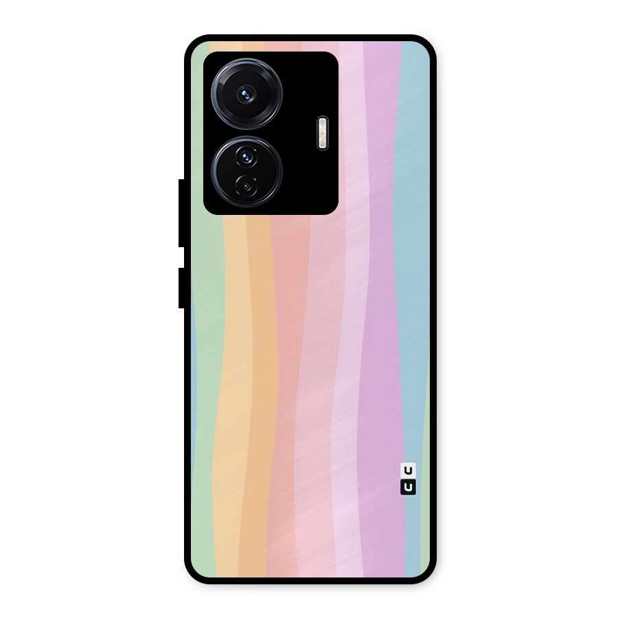 Pastel Curves Metal Back Case for Vivo T1 Pro