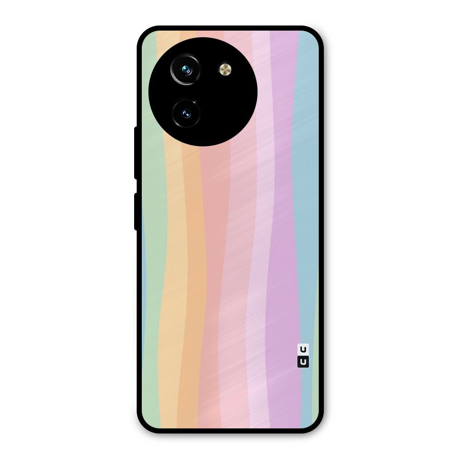 Pastel Curves Metal Back Case for Vivo T3x