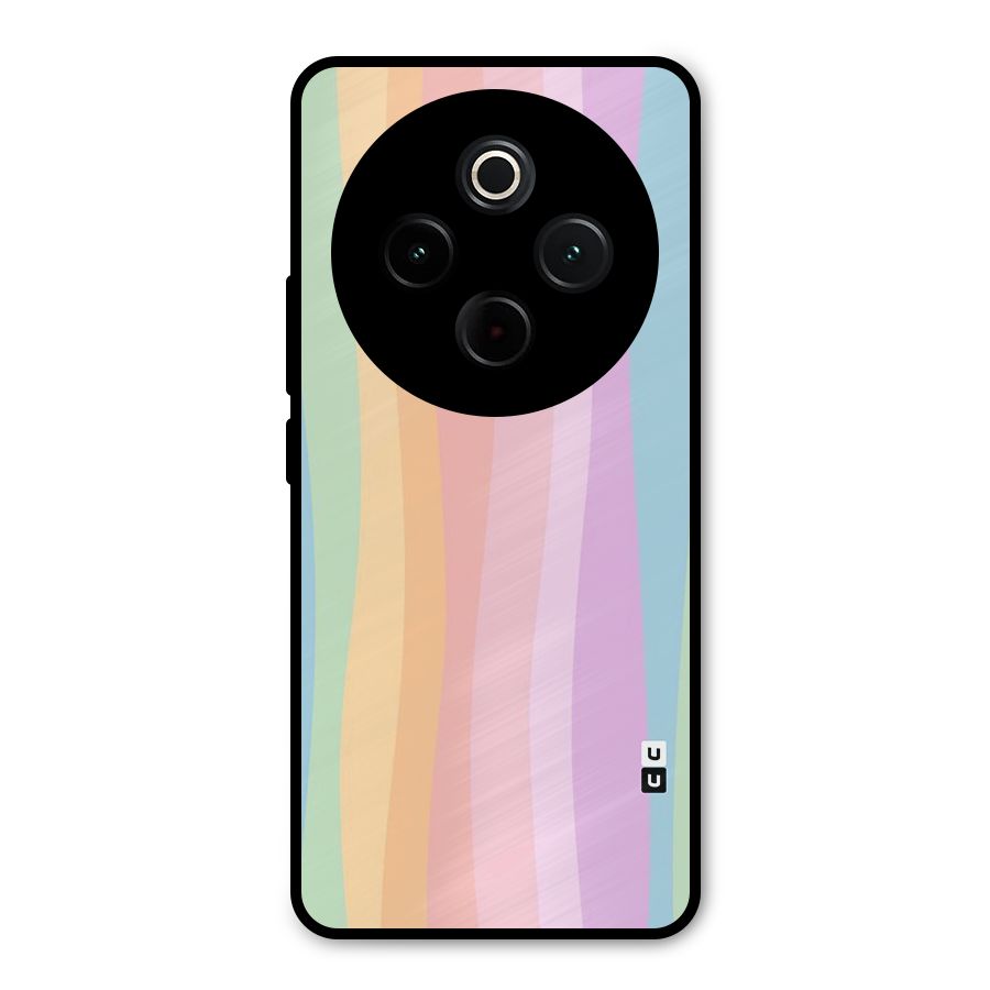 Pastel Curves Metal Back Case for Vivo T4