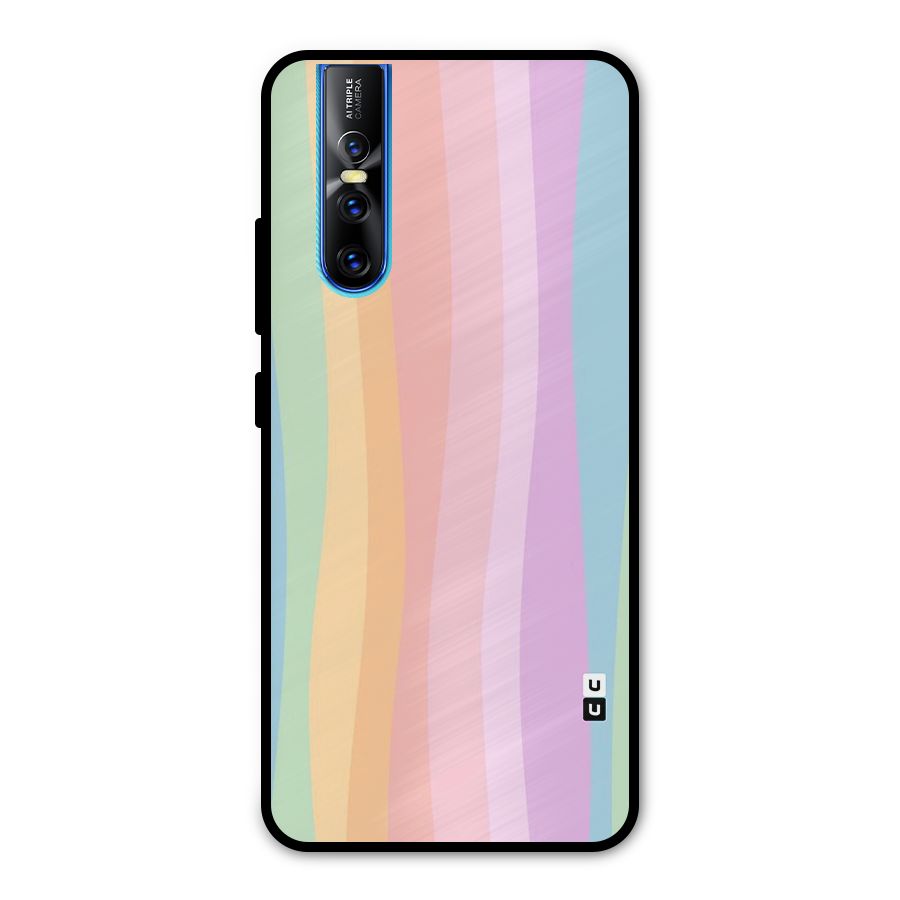 Pastel Curves Metal Back Case for Vivo V15 Pro
