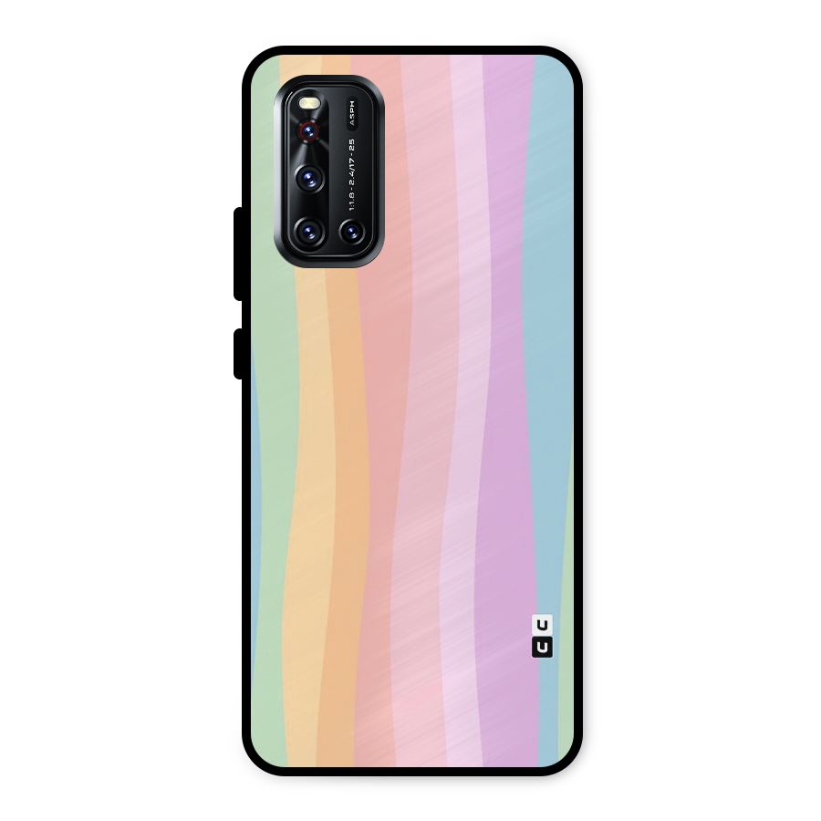 Pastel Curves Metal Back Case for Vivo V19