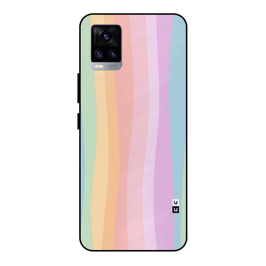 Pastel Curves Metal Back Case for Vivo V20 2021