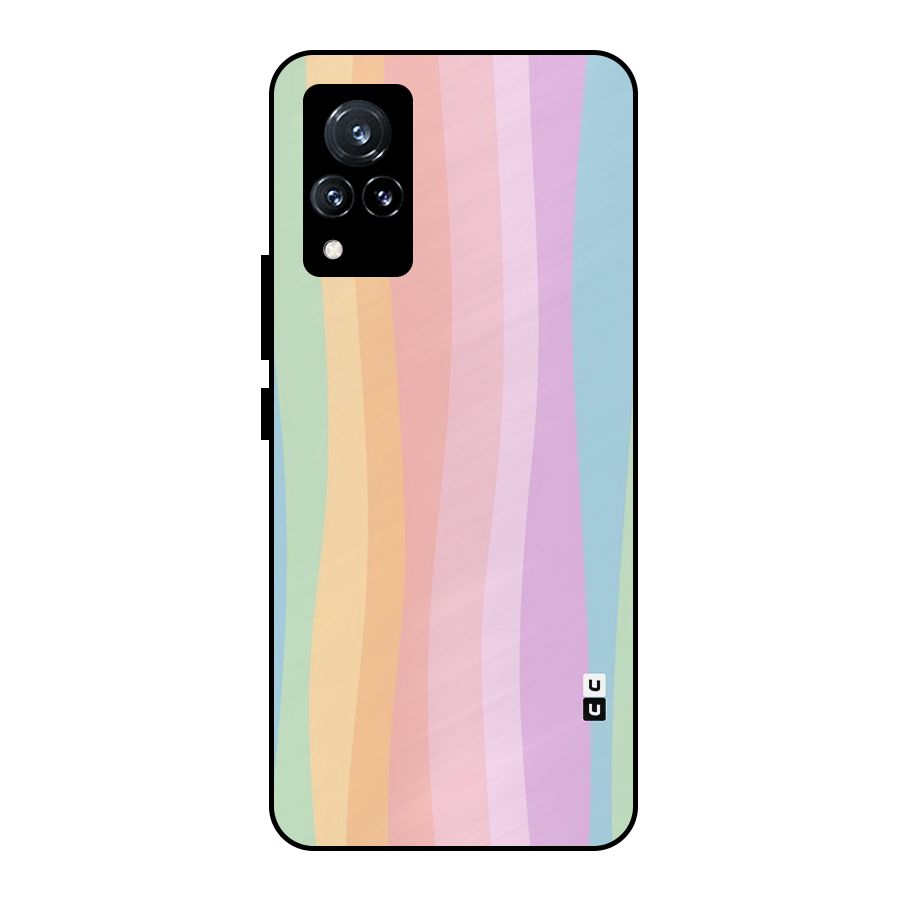Pastel Curves Metal Back Case for Vivo V21 5G