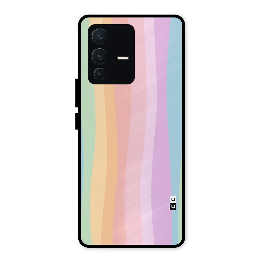Pastel Curves Metal Back Case for Vivo V23 5G