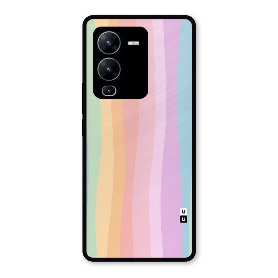 Pastel Curves Metal Back Case for Vivo V25 Pro