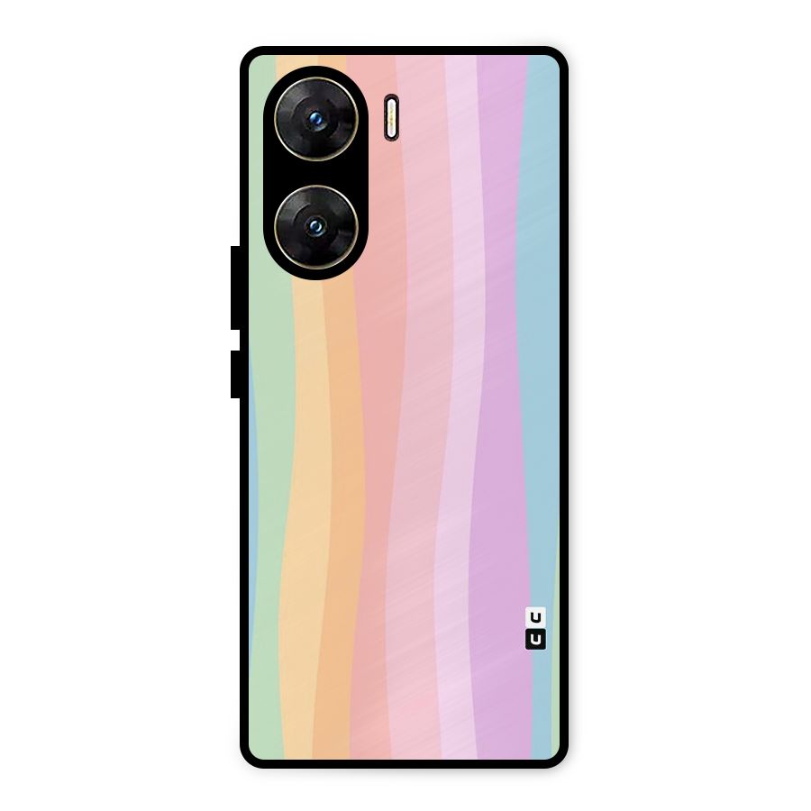 Pastel Curves Metal Back Case for Vivo V29e