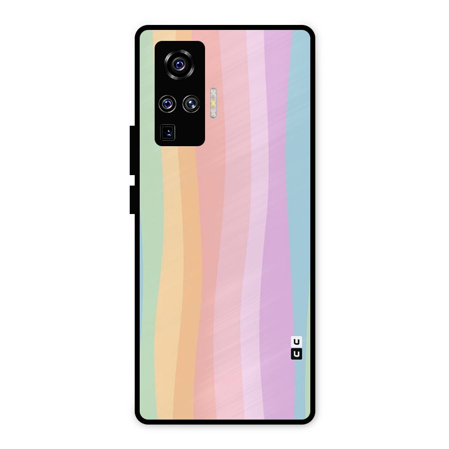 Pastel Curves Metal Back Case for Vivo X50 Pro