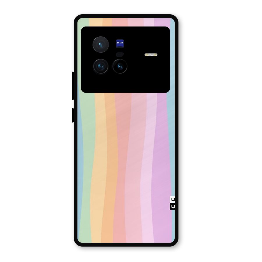 Pastel Curves Metal Back Case for Vivo X80