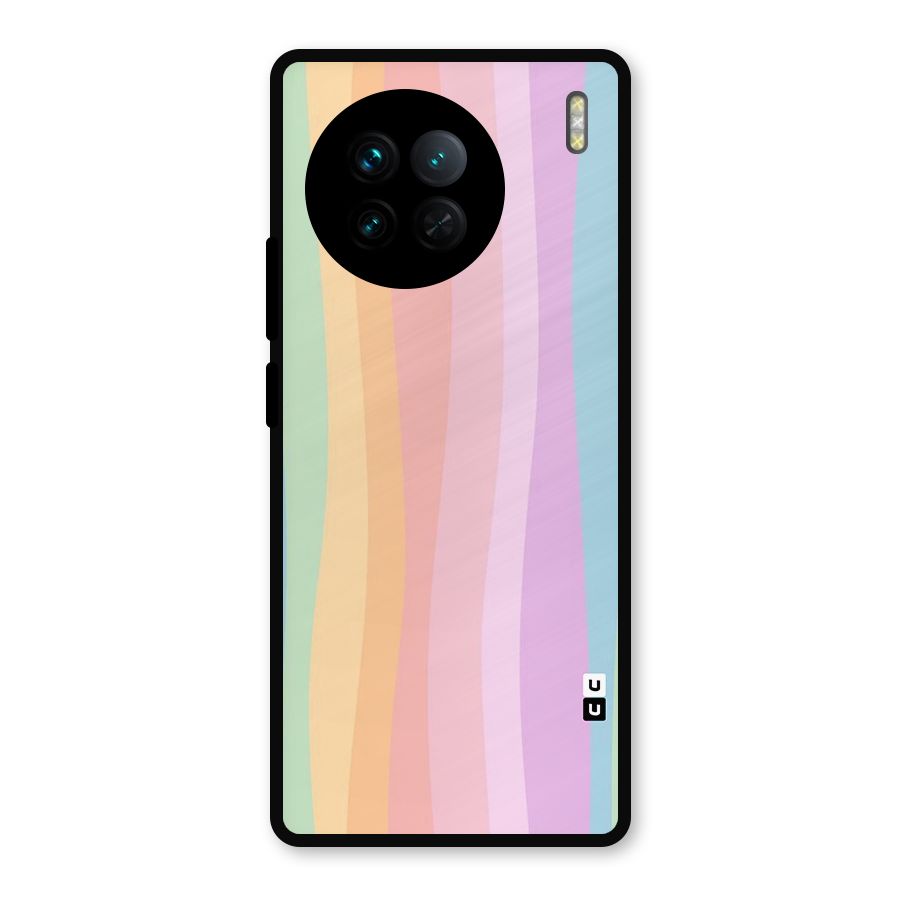 Pastel Curves Metal Back Case for Vivo X90