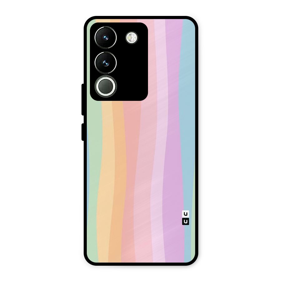 Pastel Curves Metal Back Case for Vivo Y200