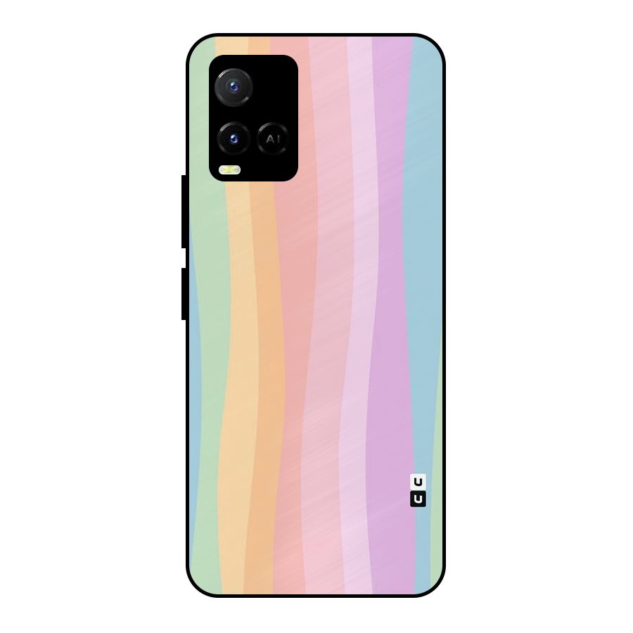 Pastel Curves Metal Back Case for Vivo Y21T