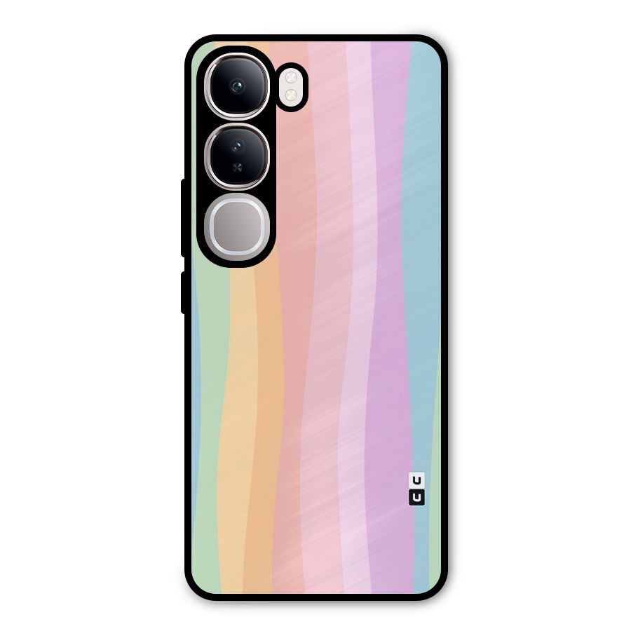 Pastel Curves Metal Back Case for Vivo Y300