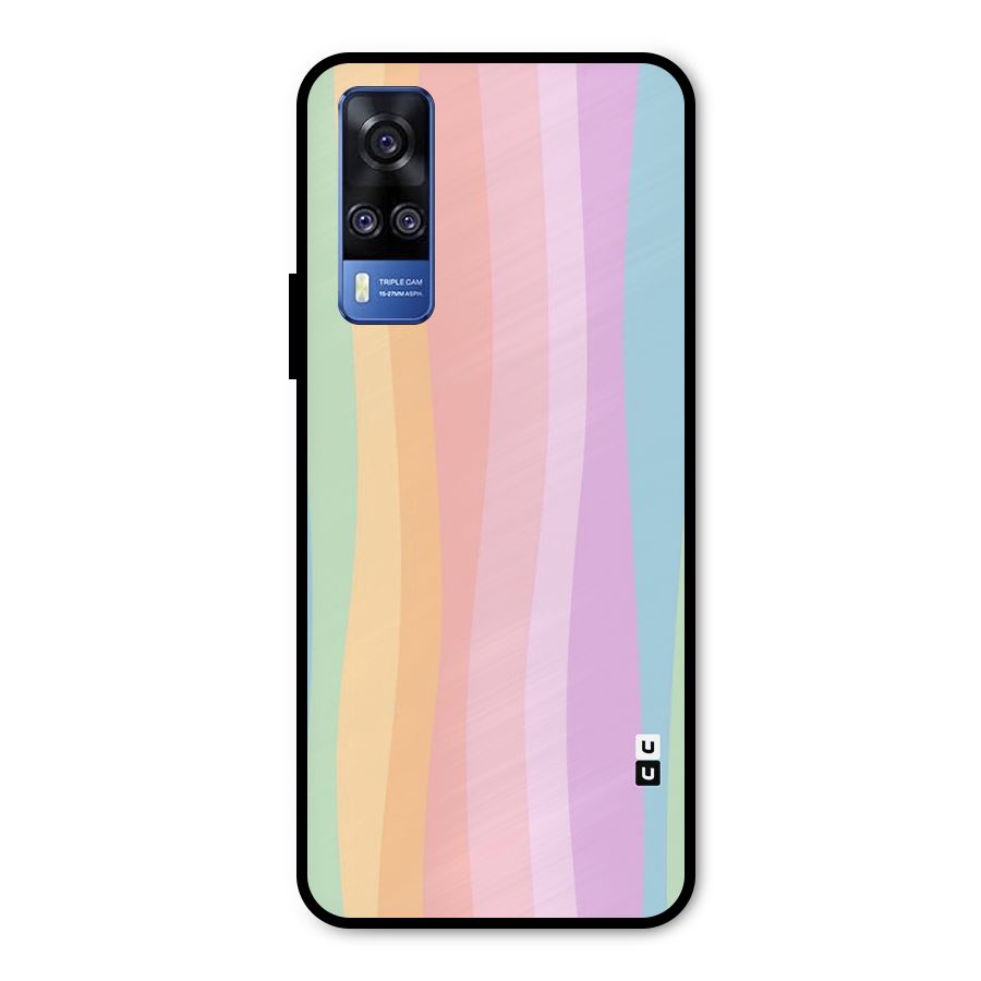 Pastel Curves Metal Back Case for Vivo Y51A
