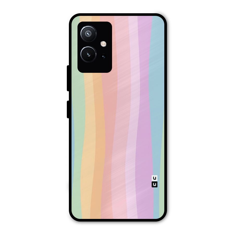 Pastel Curves Metal Back Case for Vivo Y75 5G
