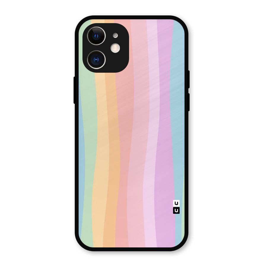 Pastel Curves Metal Back Case for iPhone 12