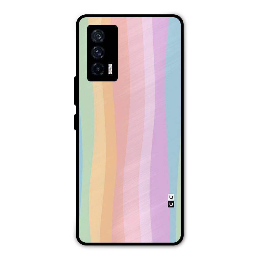 Pastel Curves Metal Back Case for iQOO 7 5G