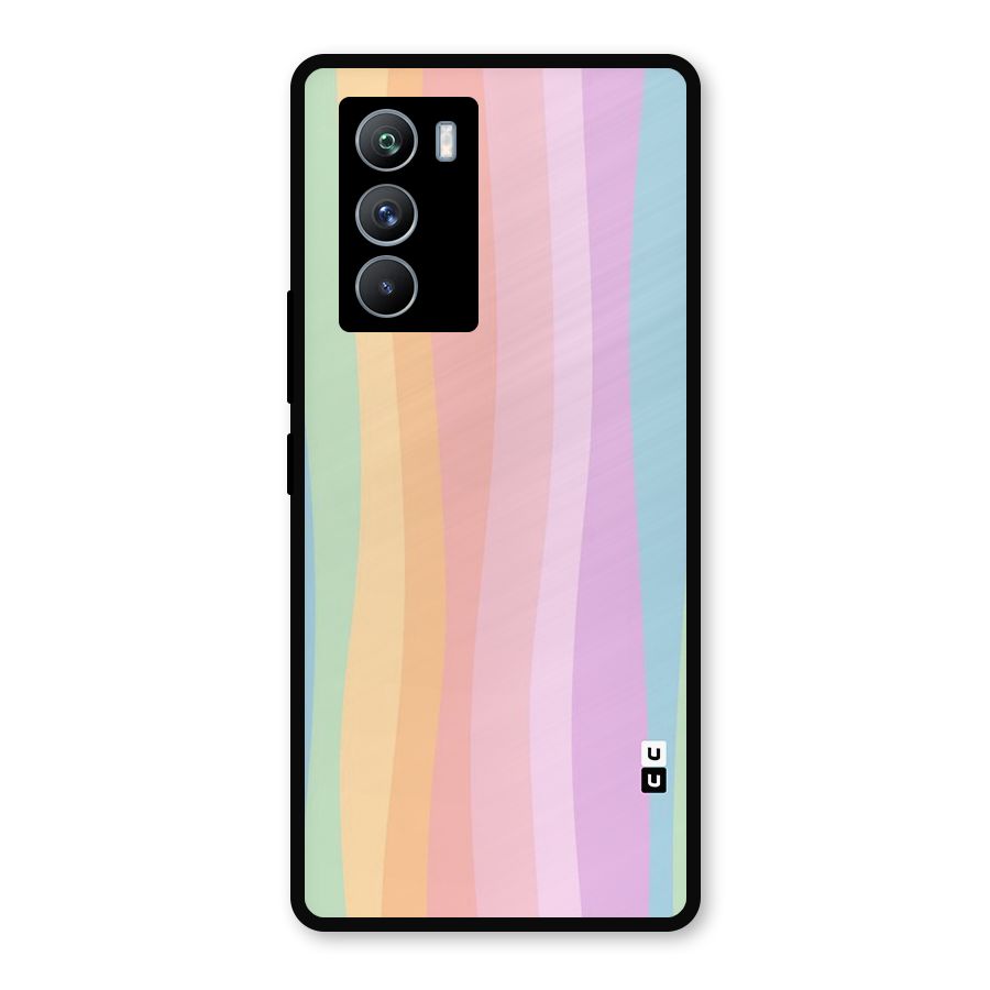 Pastel Curves Metal Back Case for iQOO 9 SE