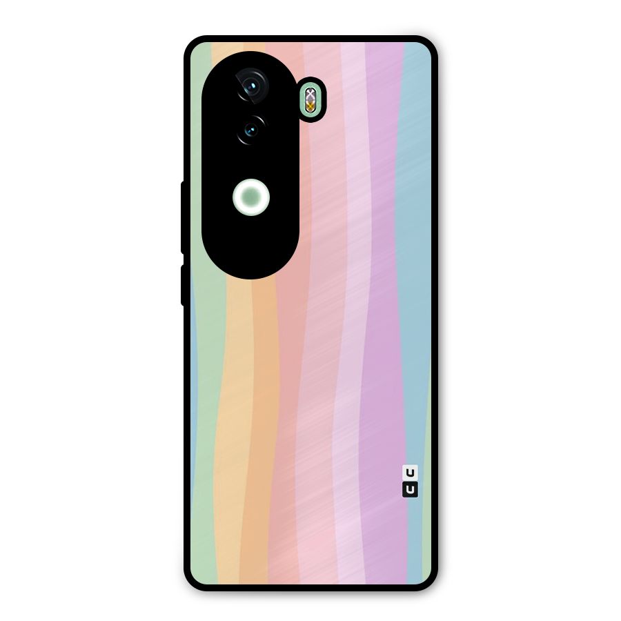 Pastel Curves Metal Back Case for iQOO Z9s