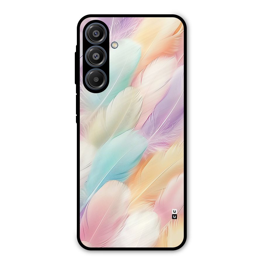 Pastel Feather Metal Back Case for Galaxy A16 5G