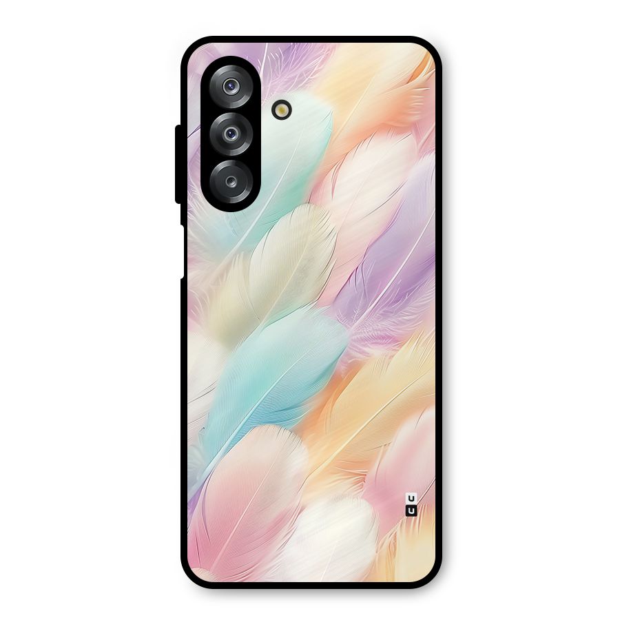 Pastel Feather Metal Back Case for Galaxy A26