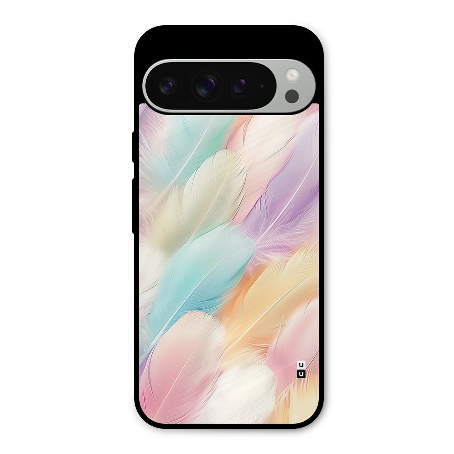 Pastel Feather Metal Back Case for Google Pixel 9 Pro XL