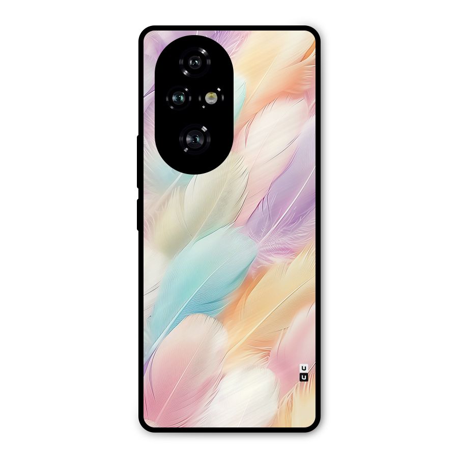 Pastel Feather Metal Back Case for Honor 200 Pro