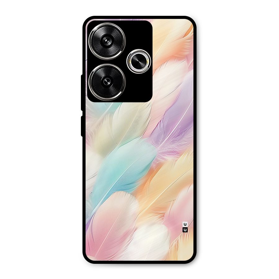 Pastel Feather Metal Back Case for Poco F6