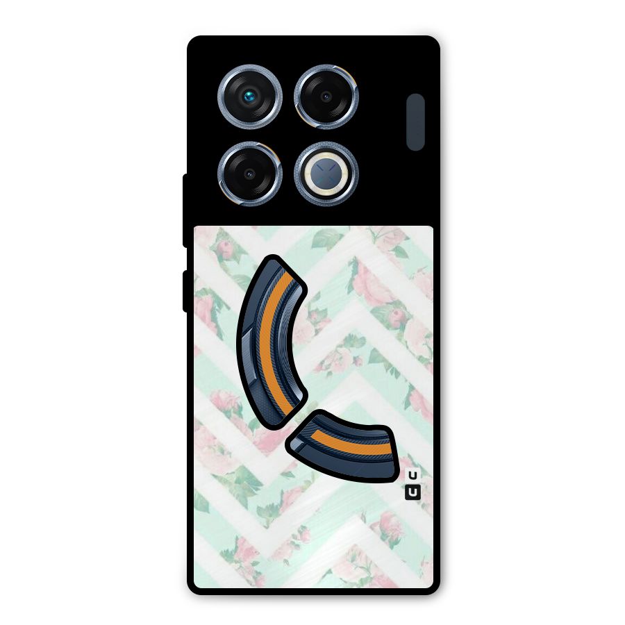 Pastel Floral Zig Zag Metal Back Case for Infinix GT 20 Pro