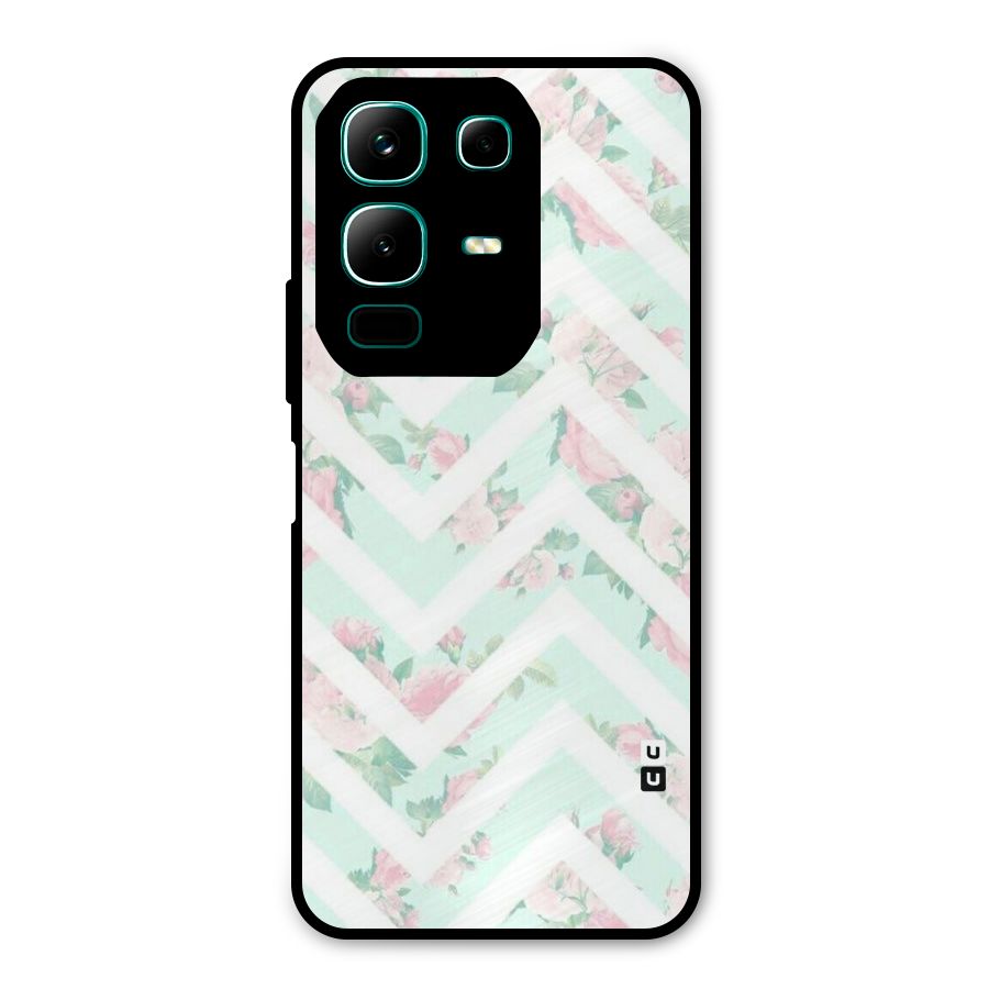 Pastel Floral Zig Zag Metal Back Case for Infinix Note 50x