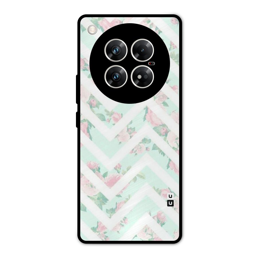 Pastel Floral Zig Zag Metal Back Case for Infinix Zero 40 5G