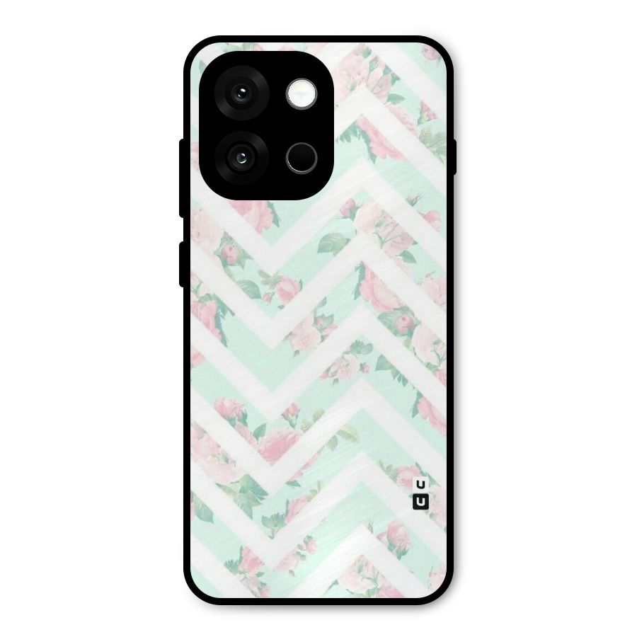 Pastel Floral Zig Zag Metal Back Case for OnePlus 13s