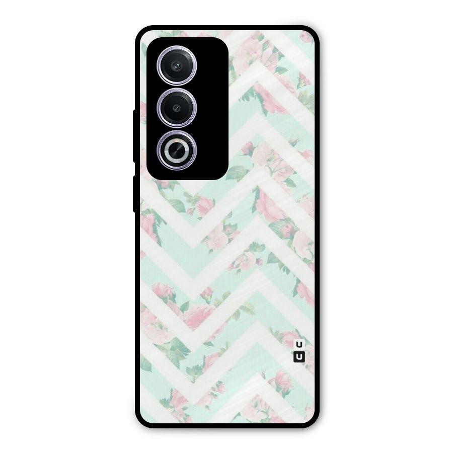 Pastel Floral Zig Zag Metal Back Case for Oppo K12x
