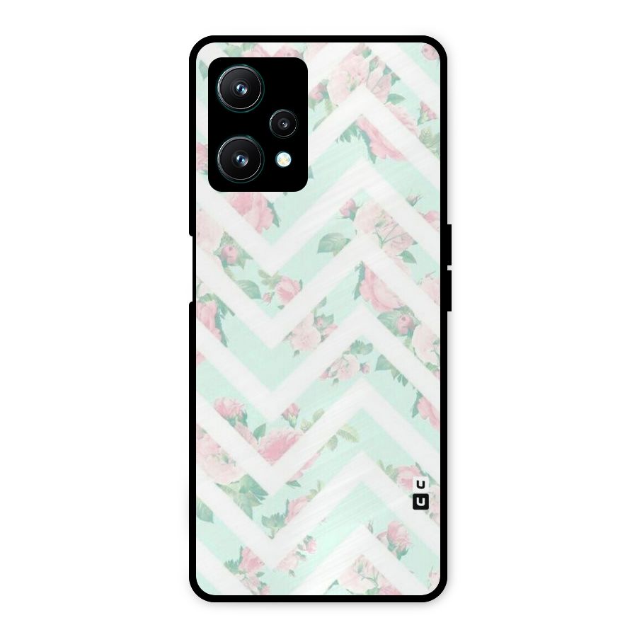 Pastel Floral Zig Zag Metal Back Case for Realme 9 Pro 5G