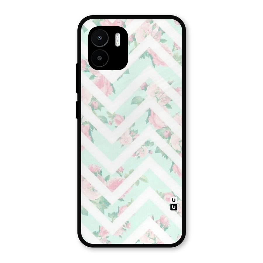Pastel Floral Zig Zag Metal Back Case for Redmi A2