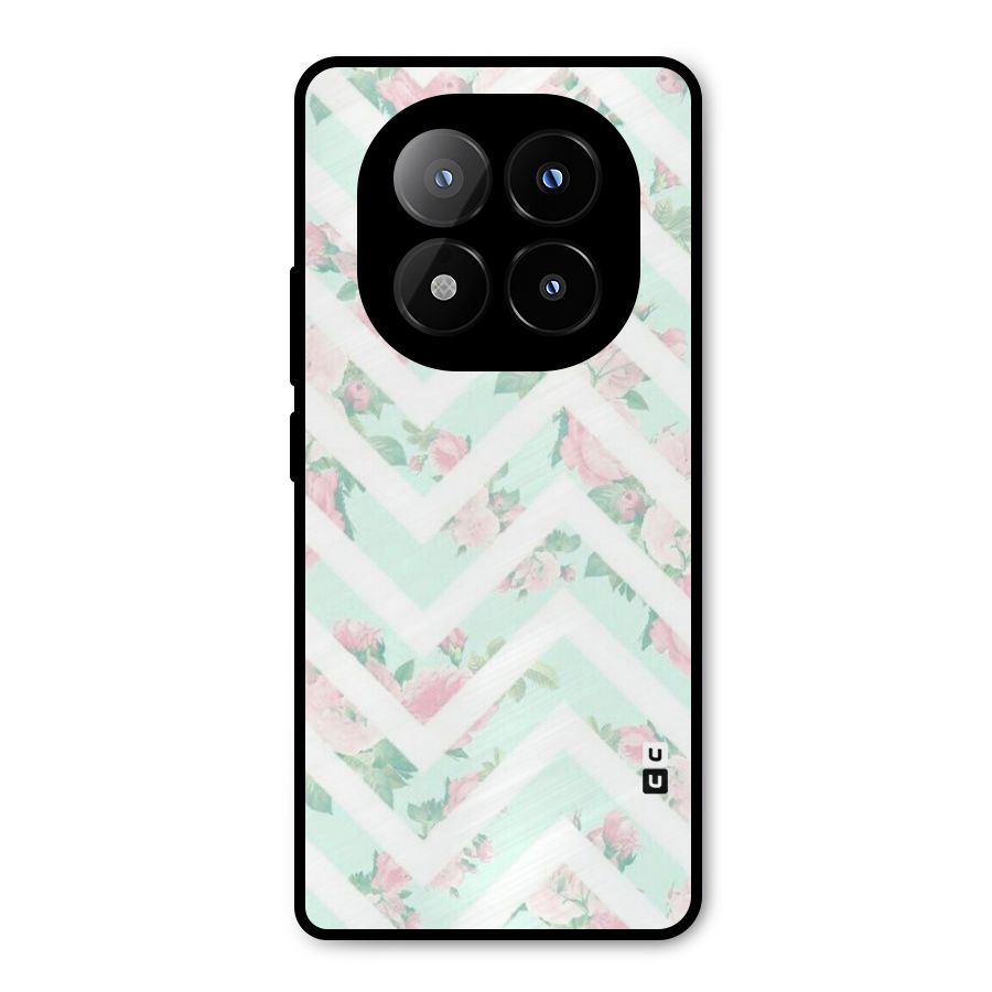 Pastel Floral Zig Zag Metal Back Case for Redmi Note 14 Pro Plus 5G