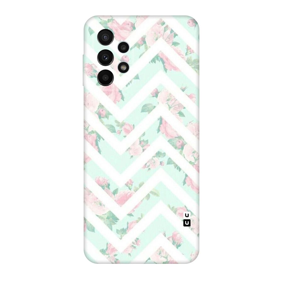Pastel Floral Zig Zag Original Polycarbonate Back Case for Galaxy A23