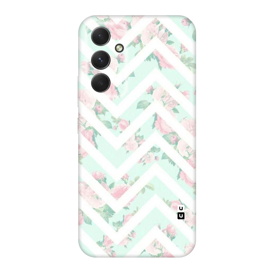 Pastel Floral Zig Zag Original Polycarbonate Back Case for Galaxy A54