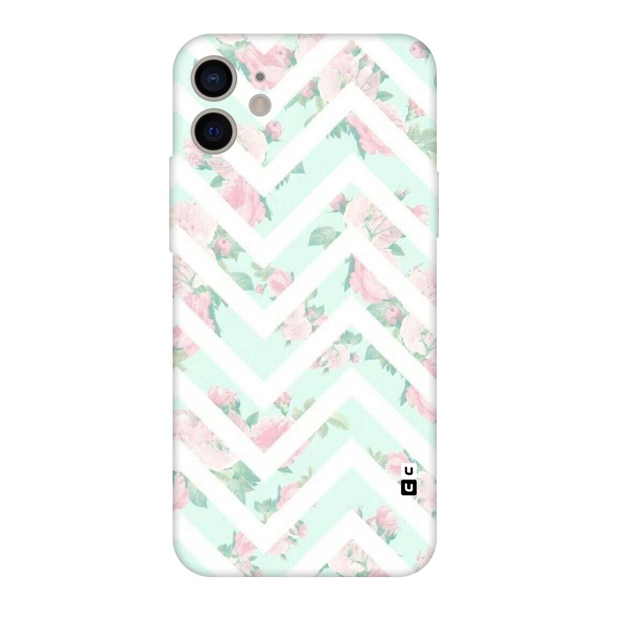 Pastel Floral Zig Zag Original Polycarbonate Back Case for iPhone 11