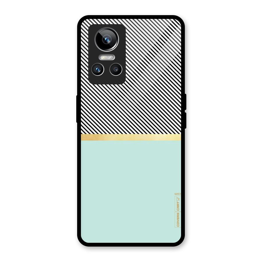 Pastel Green Base Stripes Glass Back Case for Realme GT Neo 3