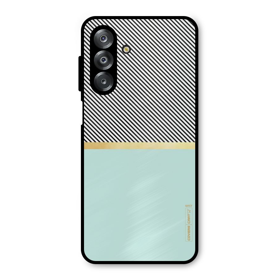 Pastel Green Base Stripes Metal Back Case for Galaxy A26